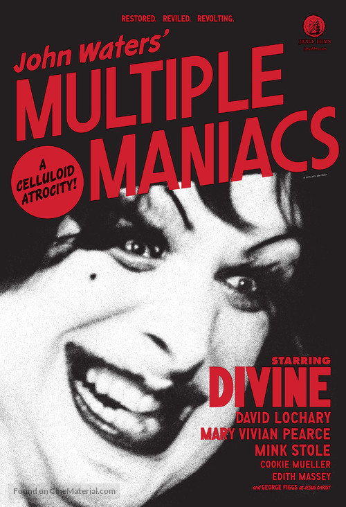 Multiple Maniacs - Re-release movie poster