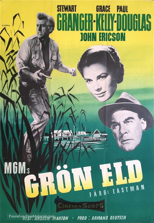 Green Fire - Swedish Movie Poster