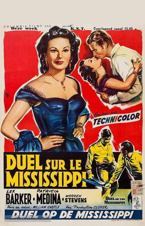 Duel on the Mississippi - Belgian Movie Poster