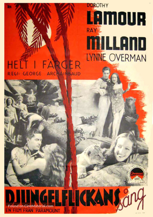 Her Jungle Love - Swedish Movie Poster