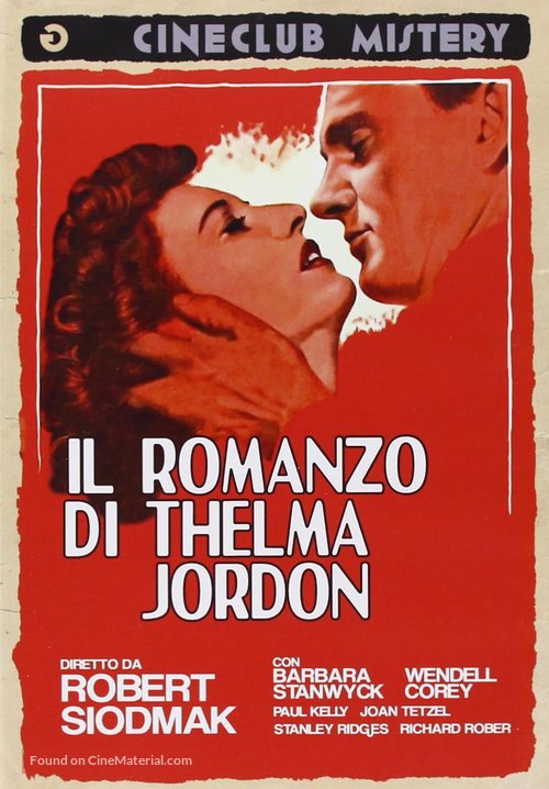 The File on Thelma Jordon - Italian DVD movie cover