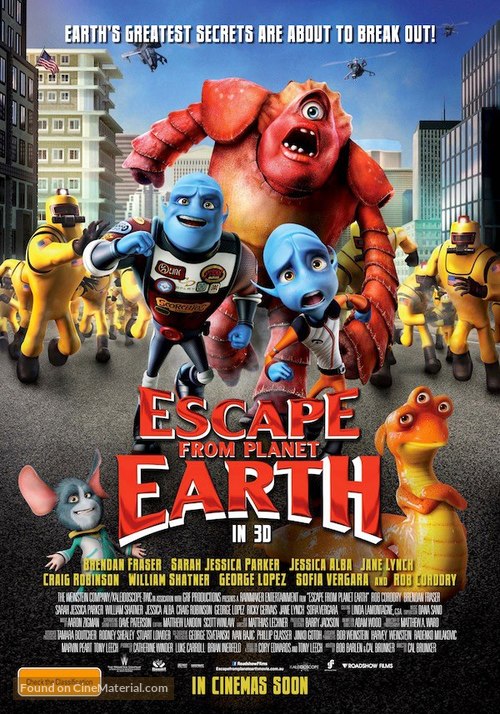 Escape from Planet Earth - Australian Movie Poster
