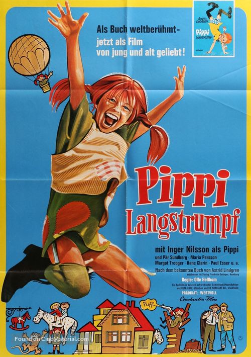 Pippi L&aring;ngstrump - German Movie Poster