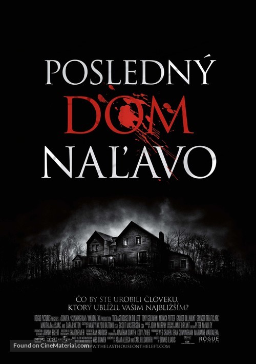 The Last House on the Left - Slovak Movie Poster