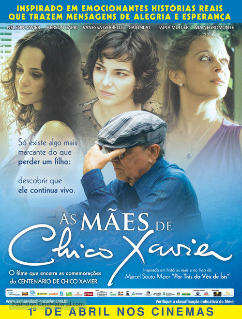 As M&agrave;es de Chico Xavier - Brazilian Movie Poster