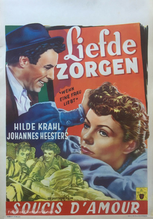 Wenn eine Frau liebt - Belgian Movie Poster