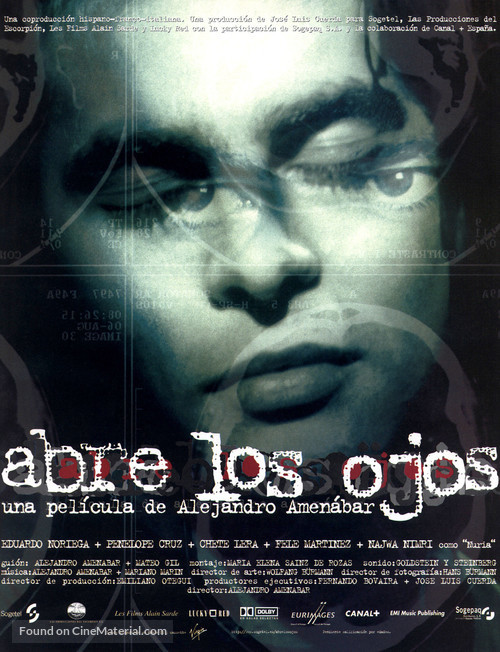 Abre los ojos - Spanish Theatrical movie poster