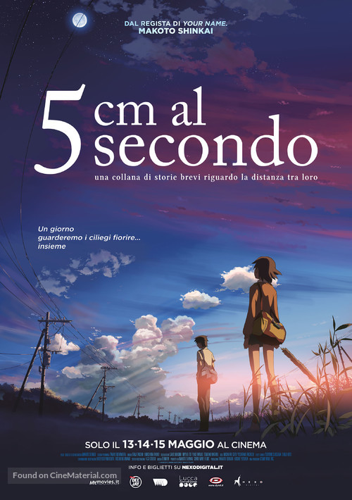 Byousoku 5 senchimeetoru - Italian Movie Poster