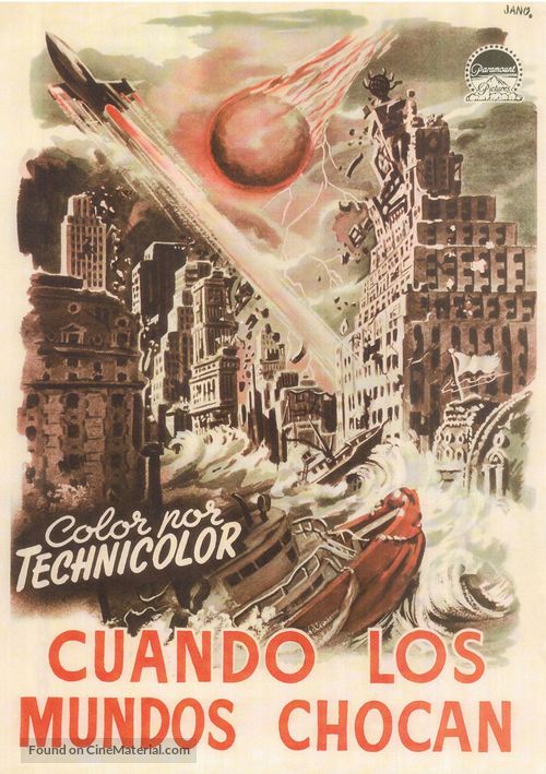 When Worlds Collide - Spanish Movie Poster