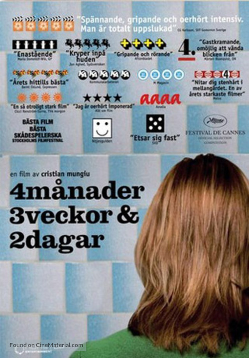 4 luni, 3 saptamini si 2 zile - Swedish DVD movie cover