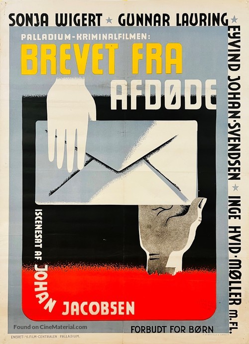 Brevet fra afd&oslash;de - Danish Movie Poster