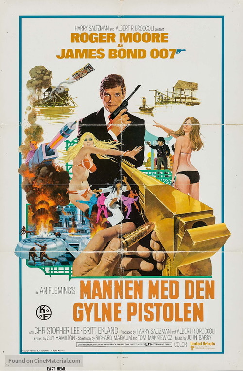 The Man With The Golden Gun - Norwegian Movie Poster