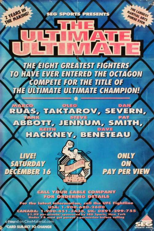 UFC: Ultimate Ultimate 1995 - Movie Poster