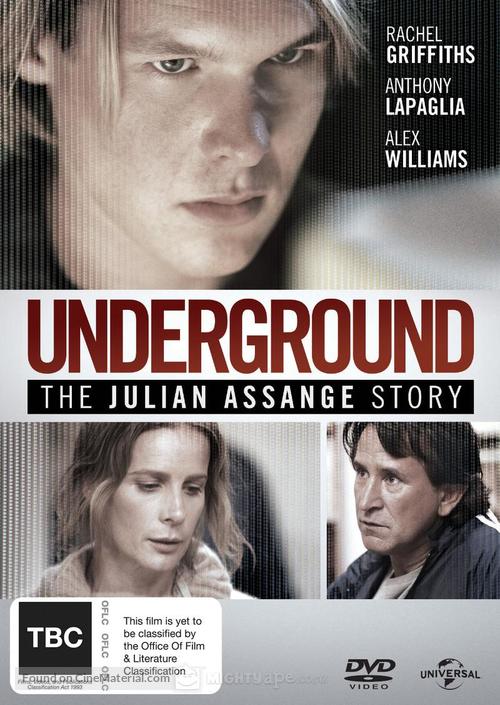 Underground: The Julian Assange Story - New Zealand DVD movie cover