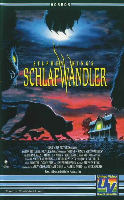 Sleepwalkers - German VHS movie cover
