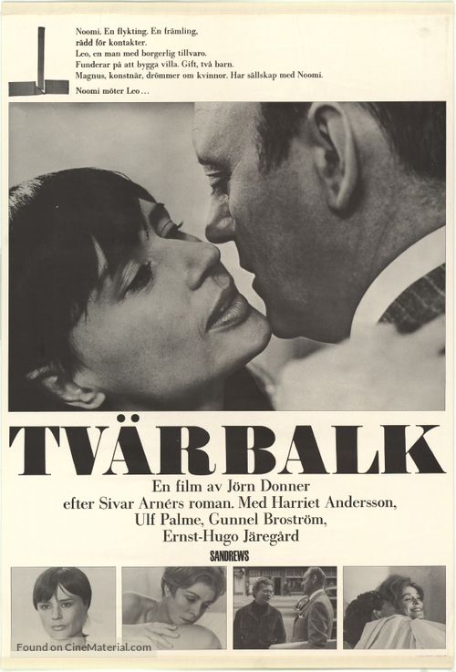 Tv&auml;rbalk - Swedish Movie Poster