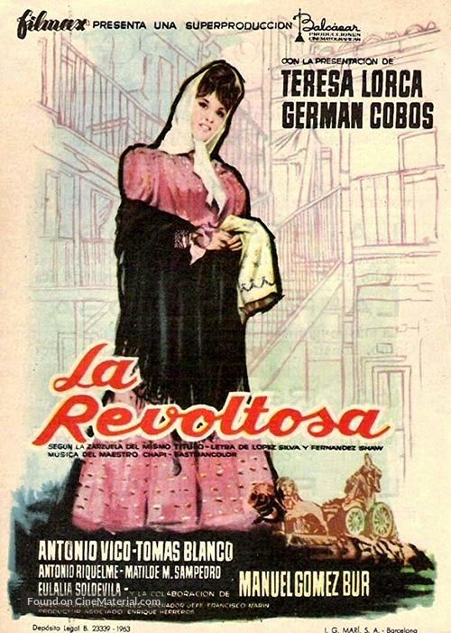 Revoltosa, La - Spanish Movie Poster