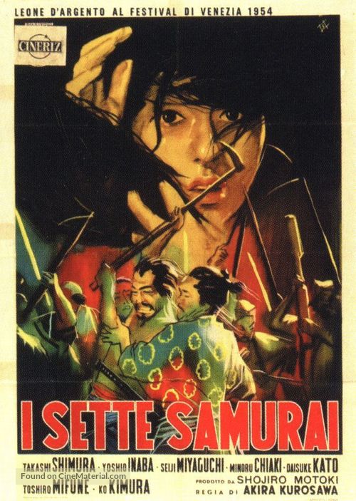 Shichinin no samurai - Italian Movie Poster