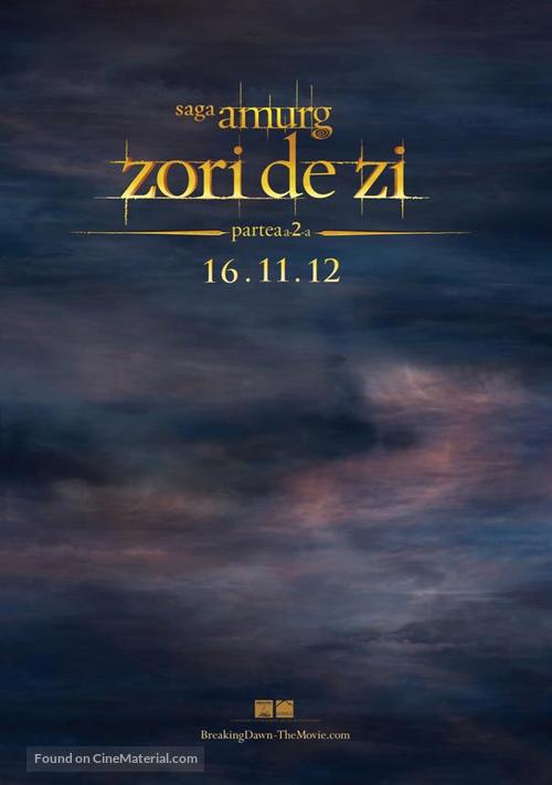 The Twilight Saga: Breaking Dawn - Part 2 - Romanian Movie Poster