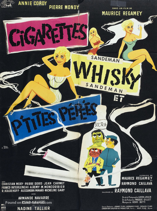 Cigarettes, whisky et petites p&eacute;p&eacute;es - French Movie Poster