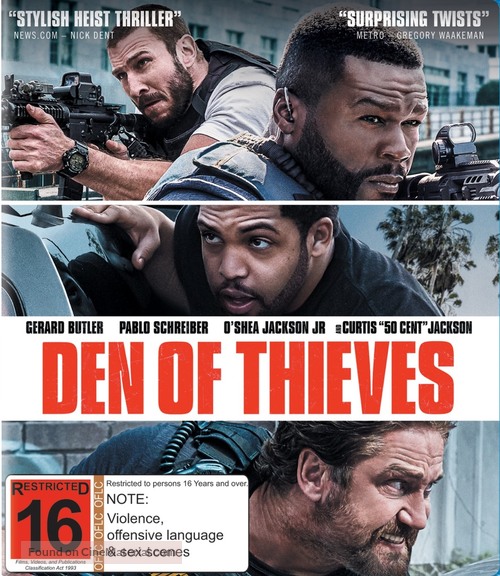 Den of Thieves - New Zealand Blu-Ray movie cover