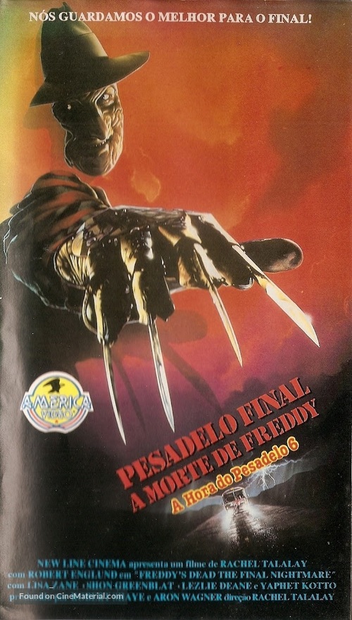 Freddy&#039;s Dead: The Final Nightmare - Brazilian VHS movie cover