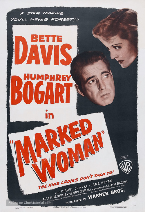 Marked Woman - Re-release movie poster