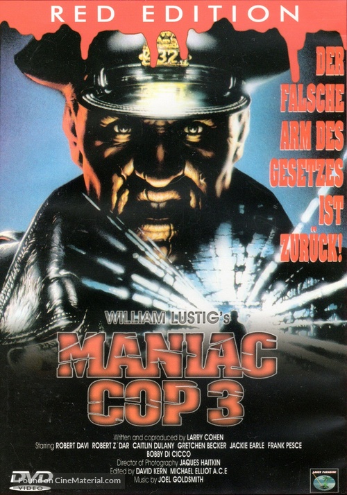 Maniac Cop 3: Badge of Silence - German DVD movie cover