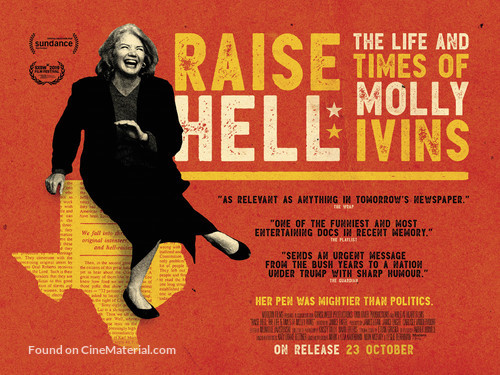 Raise Hell: The Life &amp; Times of Molly Ivins - British Movie Poster