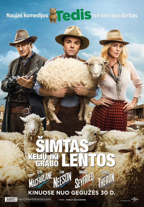 A Million Ways to Die in the West - Lithuanian Movie Poster