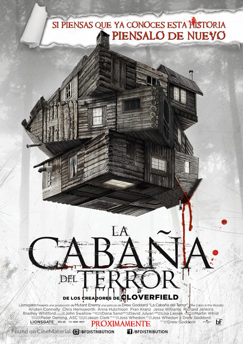 The Cabin in the Woods - Chilean Movie Poster