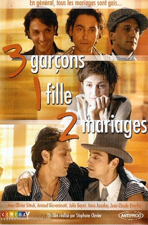 3 gar&ccedil;ons, 1 fille, 2 mariages - French Movie Poster