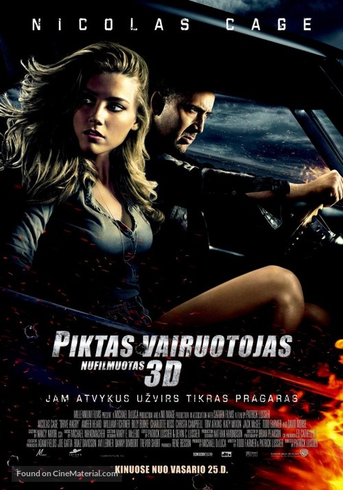 Drive Angry - Lithuanian Movie Poster