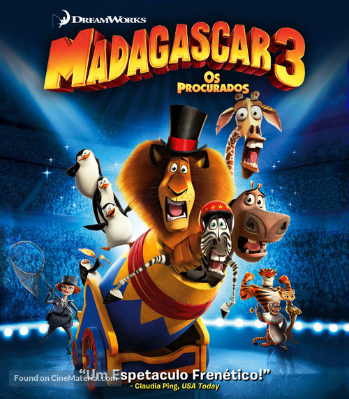 Madagascar 3: Europe&#039;s Most Wanted - Brazilian Blu-Ray movie cover