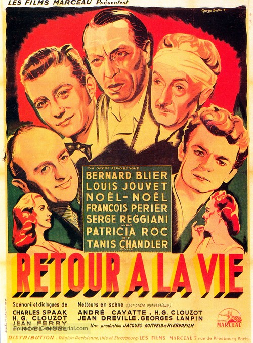 Retour &agrave; la vie - French Movie Poster