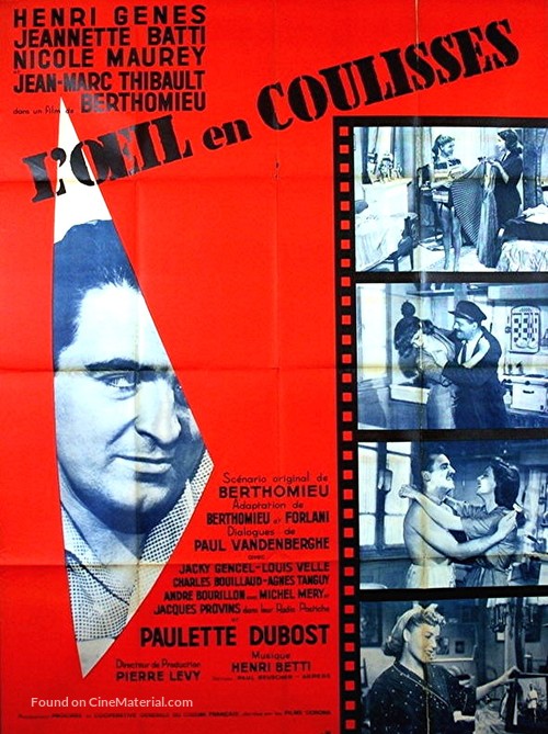 L&#039;oeil en coulisses - French Movie Poster