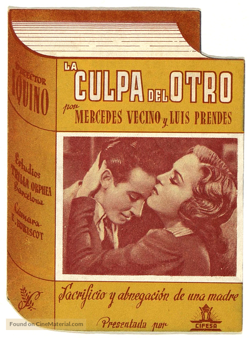 La culpa del otro - Spanish Movie Poster