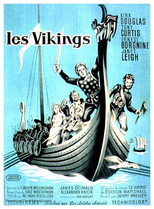 The Vikings - French Movie Poster