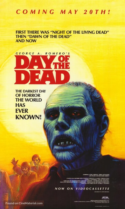 Day of the Dead - Video release movie poster