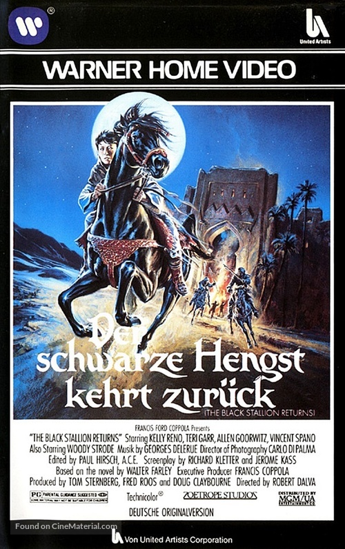 The Black Stallion Returns - German VHS movie cover