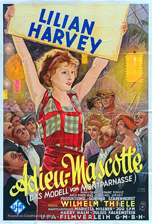 Adieu Mascotte - German Movie Poster