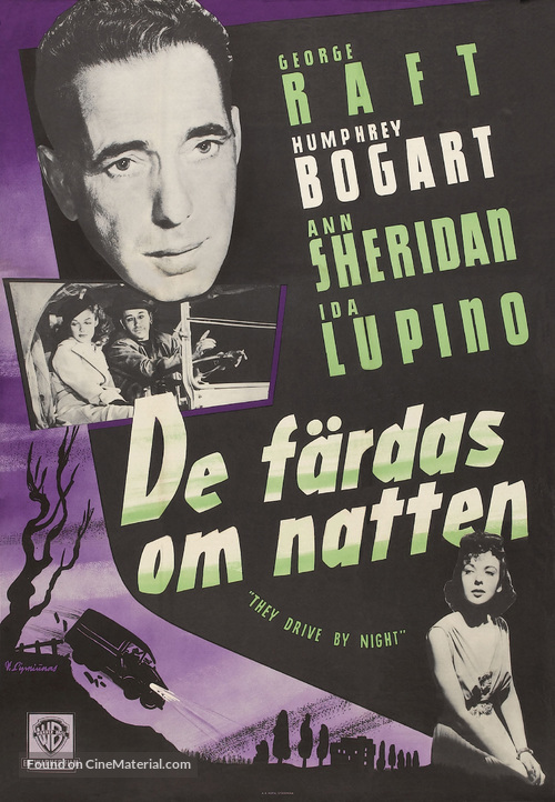 They Drive by Night - Swedish Movie Poster