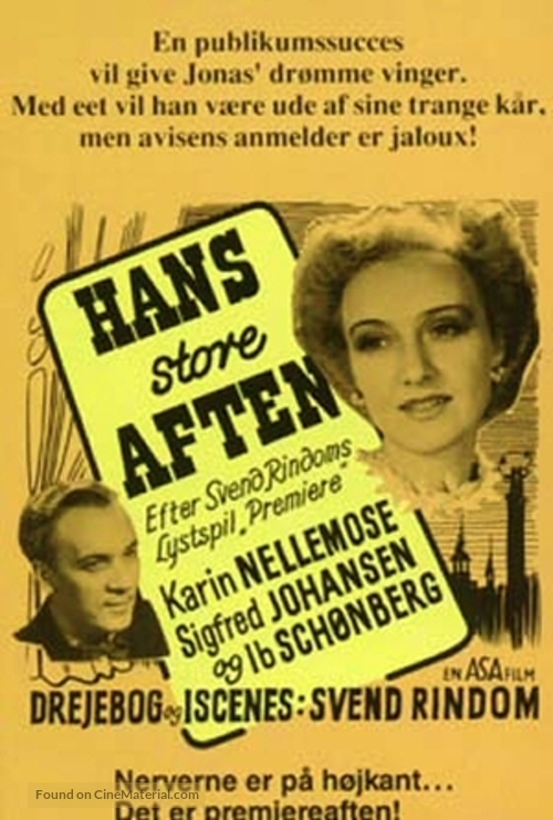 Hans store aften - Danish Movie Poster