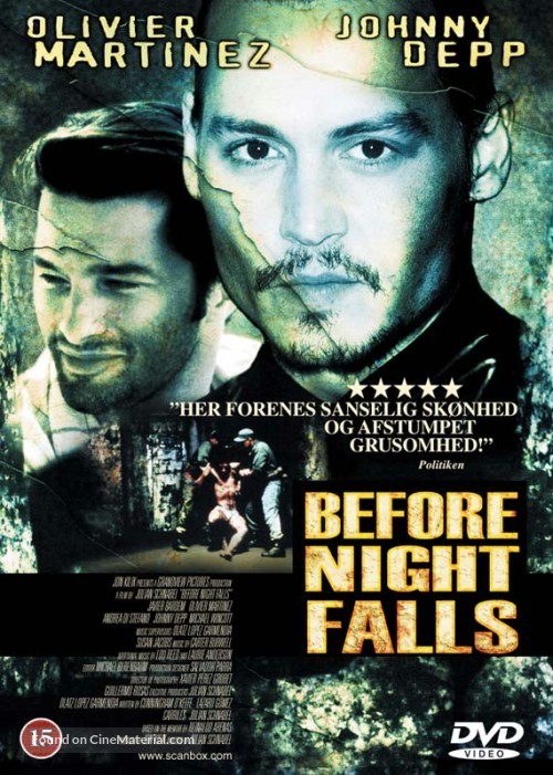 Before Night Falls - Danish DVD movie cover