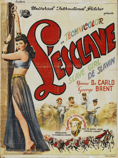 Slave Girl - Belgian Movie Poster