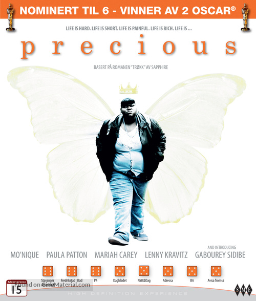 Precious: Based on the Novel Push by Sapphire - Norwegian Blu-Ray movie cover