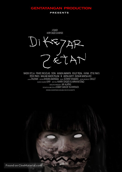 Dikejar setan - Indonesian Movie Poster