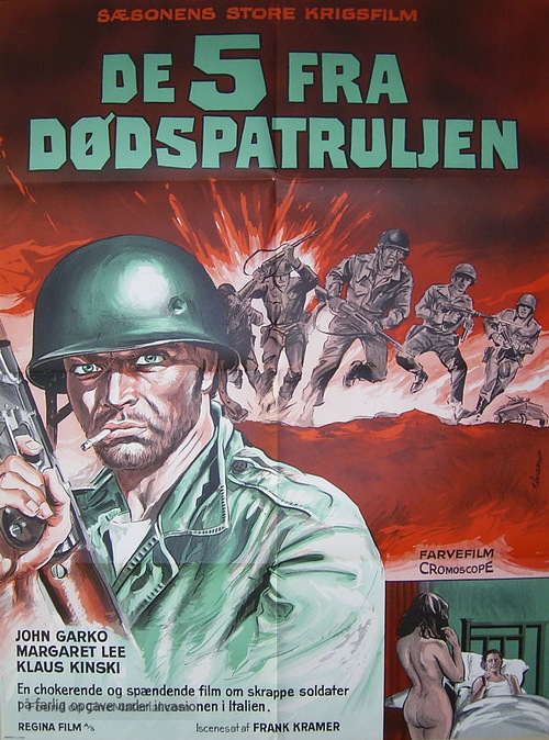 5 per l&#039;inferno - Danish Movie Poster