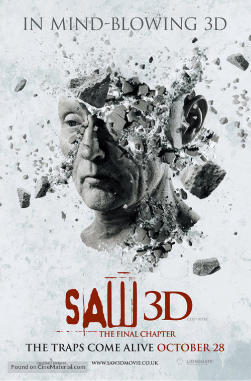 Saw 3D - British Movie Poster