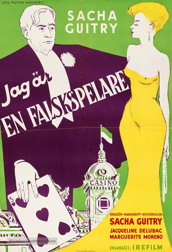 Le roman d&#039;un tricheur - Swedish Movie Poster